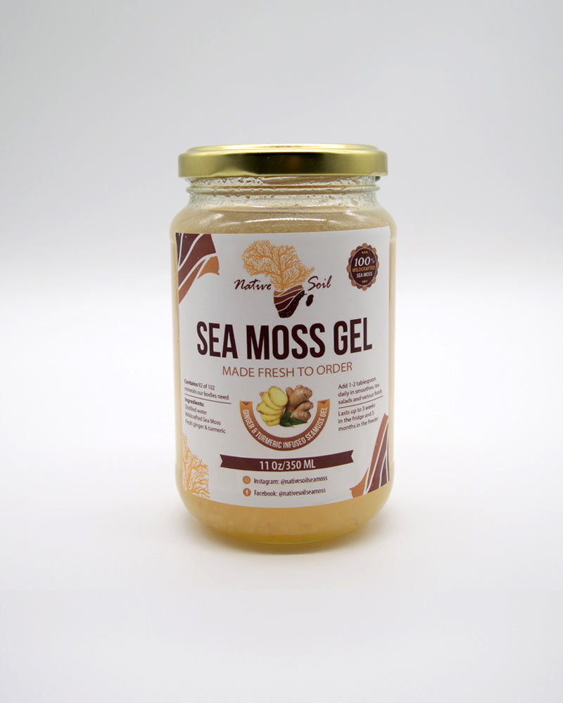 Gold Seamoss Gel - Ginger & Turmeric - 350ml