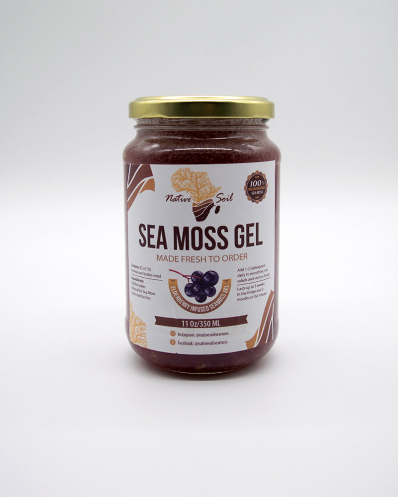 Gold Seamoss Gel - Elderberry - 350ml